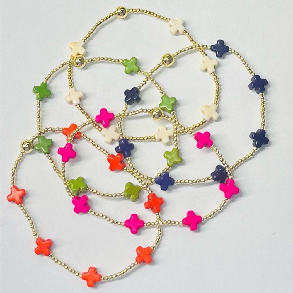 Gold beaded bracelets